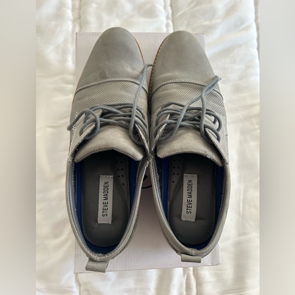 Steve Madden Men’s Grey Dress Shoes Men’s Sz 10 - Picture 7 of 7